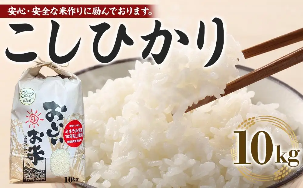 先行予約 令和8年産新米 こしひかり 10kg（農薬・化学肥料不使用）【米 こめ お米 白米 精米 ブランド米 ご飯 人気 徳島 】