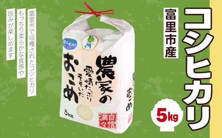 令和7年産 富里市産コシヒカリ ５㎏ TMF004 / こしひかり コシヒカリ 米 こめ コメ 白米 単一米 精米 うるち精米 5kg もっちり 柔らか うまみ 旨味 うま味 日本食 鮮度自慢 産直 産地直送 J A富里 農協 千葉県 富里市 千葉産 千葉県産 ちば とみさと トミサト 富里 