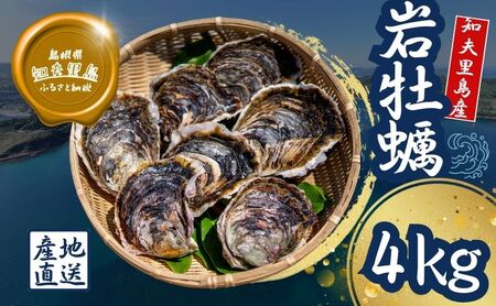 【知夫里島産 岩牡蠣 4kg】ブランド 岩牡蠣 生食可 牡蛎 牡蠣 かき カキ 岩牡蠣 いわがき 海鮮 海産物 海の幸 シーフード 魚貝類 父の日 母の日 バーベキュー ギフト 濃厚 クリーミー