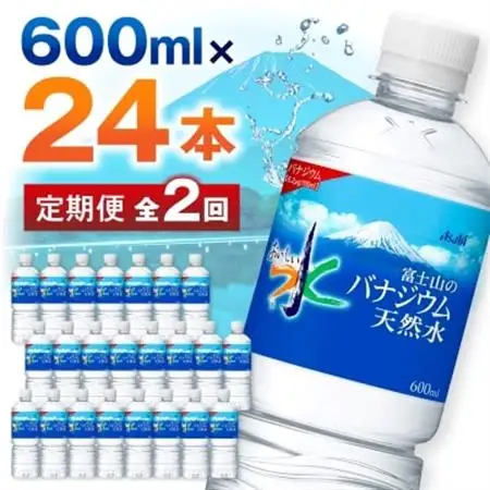 【毎月定期便】【2か月お届け】バナジウム天然水 600ml【24本入】アサヒ飲料全2回【4053271】