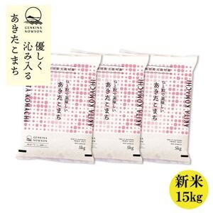 秋田県産 予約受付開始!あきたこまち【令和7年産】白米15kg(5kg×3)《10月中旬より発送》【配送不可地域：離島・沖縄県】【1519310】