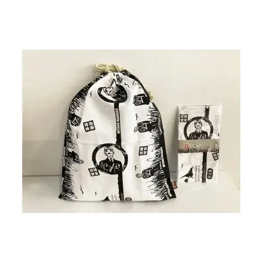 HF010　てぬぐい＋巾着セット【まもるくん】