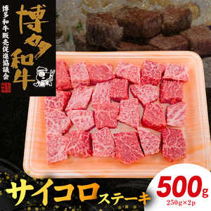博多和牛 サイコロステーキ 500g（250g×2p） _KY5206