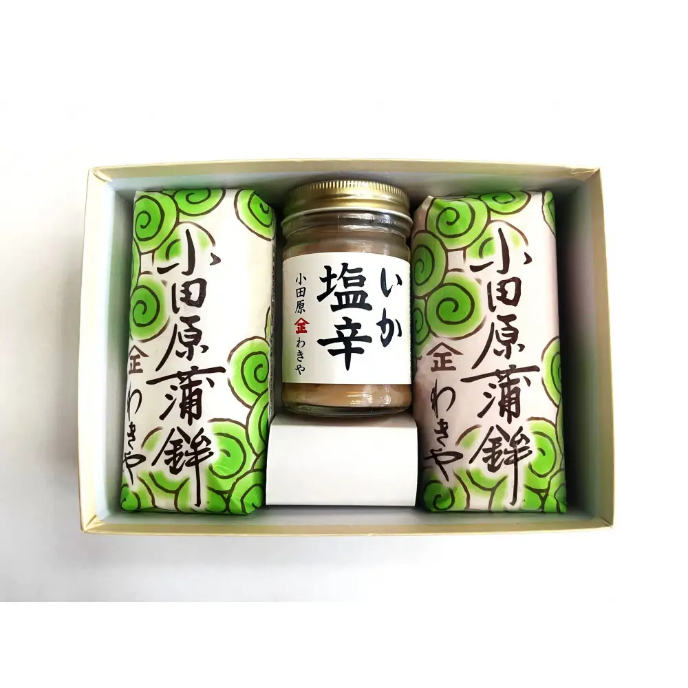 小田原蒲鉾・いか塩辛セット 松【かまぼこ 惣菜 手造り いかの塩辛 真いか 白造り 珍味 お取り寄せ 御中元 お中元 お歳暮 父の日 母の日 贈り物 日本酒 焼酎 おつまみ 家庭用 自宅用 贈答品 神奈川県 小田原市 かまぼこ】