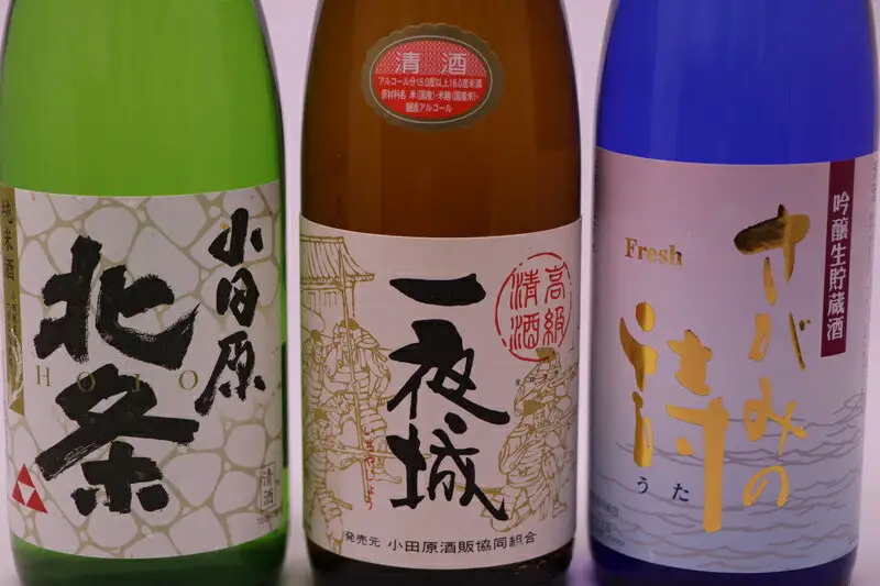 厳選！城下町小田原の日本酒３本セット【日本酒３本セット 小田原の日本酒 小田原産米100%使用 純米酒 吟醸生貯蔵酒さがみの詩 上撰一夜城 小田原北条純米酒 丹沢山系の伏流水 柔らかな口当たり 神奈川県 小田原市 】