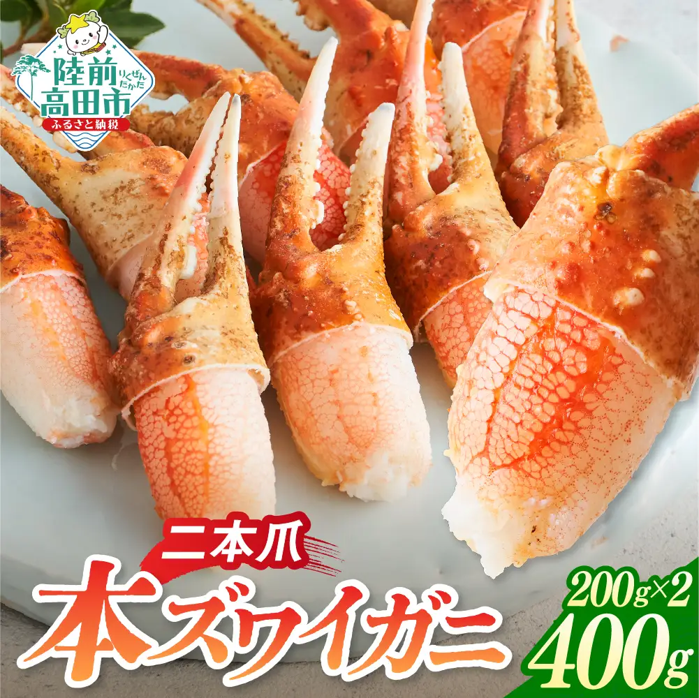 カニ 本ズワイガニ二本爪 400g 【お手軽】 料理 寿司 冷凍 ｽﾞﾜｲｶﾞﾆｽﾞﾜｲｶﾞﾆ