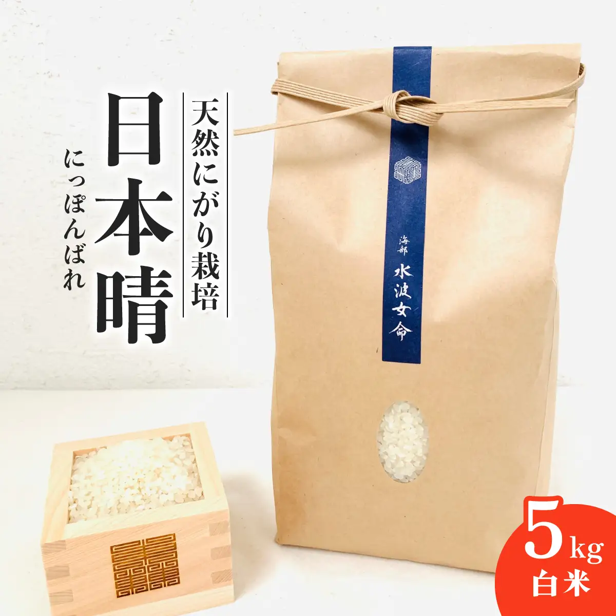 【先行予約】日本晴 白米 5kg 天然にがり栽培 にっぽんばれ 希少 品種 お寿司 ピラフ チャーハン 焼飯【2026年10月より順次発送】