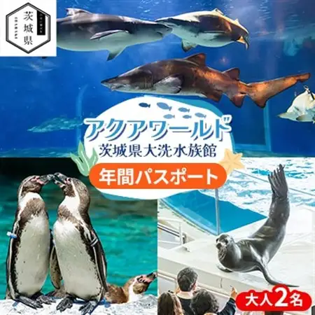 アクアワールド茨城県大洗水族館　年間パスポート(大人2名分)_旅行券・チケット 水族館 入場券・優待券 _【配送不可地域：離島・沖縄県】【1510278】