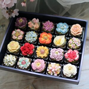 DC-003_あんフラワークッキー20個入り 食べられるお花！あんこのお花