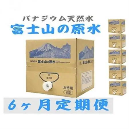 【毎月定期便】バナジウム天然水　富士山の原水20L 全6回【4053526】