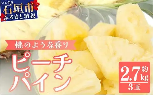 【先行予約】石垣島産 ピーチパイン 3玉 約2.7・