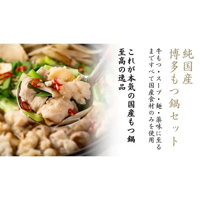 【純国産】博多もつ鍋セット（3～4人前）＜醤油味＞ | 魚卵 魚介類 水産 食品 人気 おすすめ 送料無料