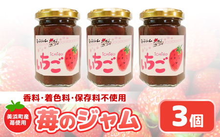 【福井県美浜町産】 苺を使った 苺ジャム × 3個セット 着色料・保存料不使用！ [m03-a045]