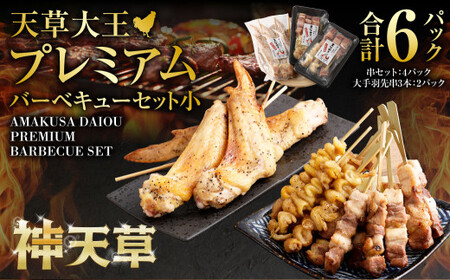 天草大王プレミアムバーベキューセット（小） 計6パック 天草大王 焼鳥 モモ ムネ 皮 手羽先 串