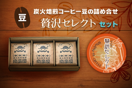 【ふるなび限定】[豆] 炭火焙煎コーヒーの詰め合せ『贅沢セレクト』セット FN-Limited-SP｜珈琲 ギフト お祝い アソートセット 飲み比べ お得 [0310]
