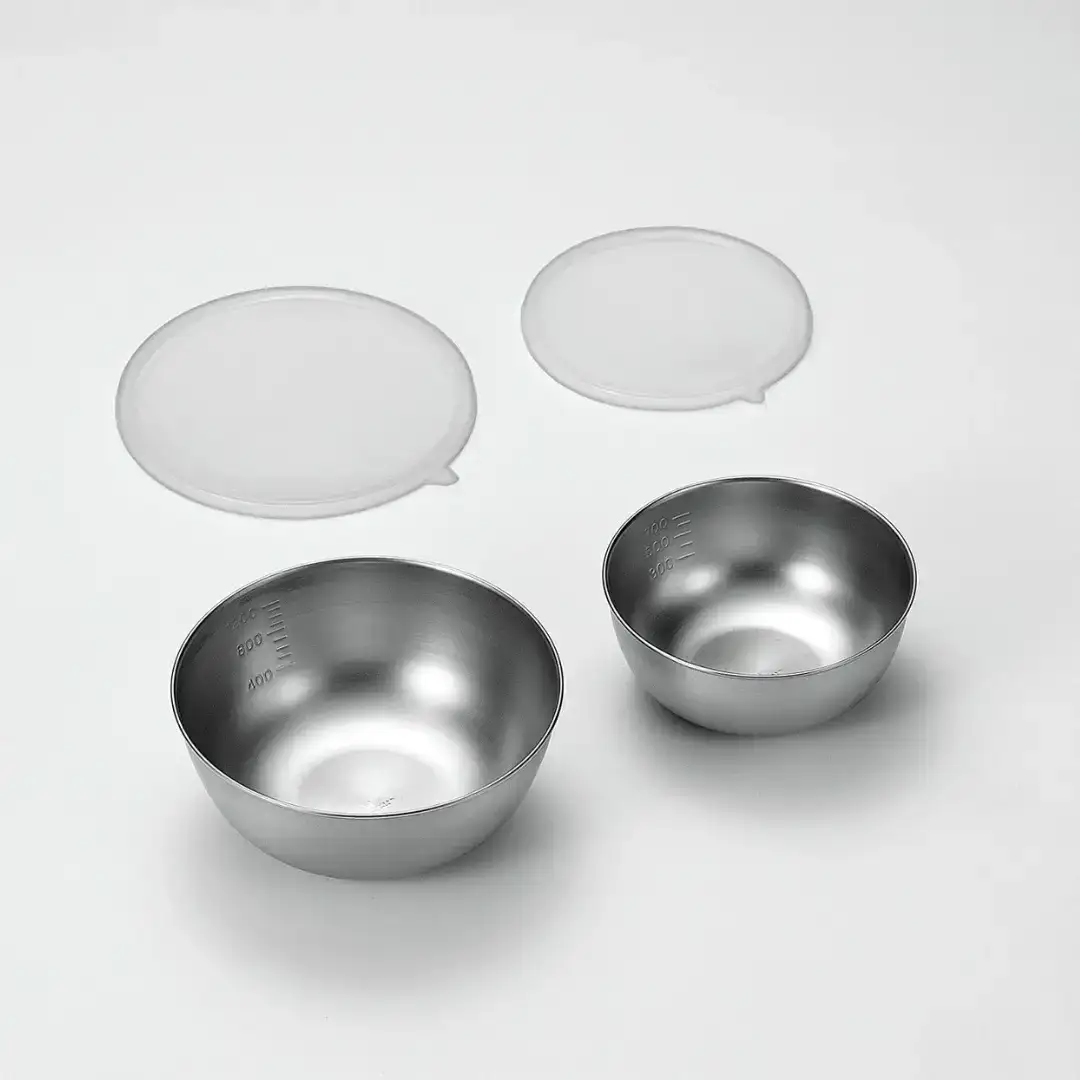 ステンレスボウル15cm＆18cm（シリコン蓋付） キッチン用品 キッチングッズ ステンレス製 燕三条製 新生活 一人暮らし【015S142】