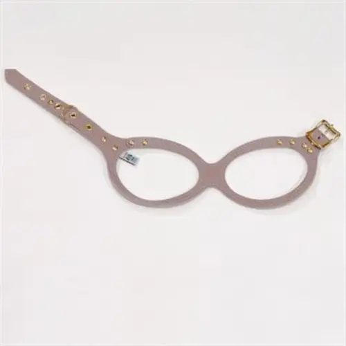 メガネハーネス【S+サイズ】ローズグレージュ ゴールド金具(本革製) kazama premium【1479992】