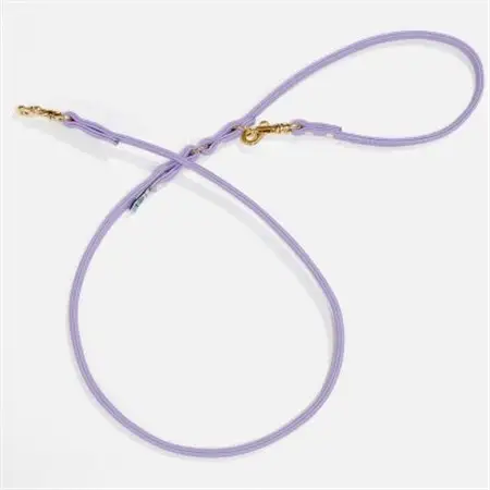 丸めリード【Mサイズ】ライラック ゴールド金具(本革製) kazama premium【1482994】