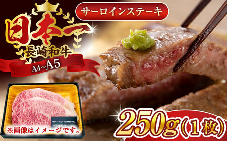 【A4~A5】長崎和牛サーロインステーキ　250g（250g×1枚）【株式会社 MEAT PLUS】[QBS013]