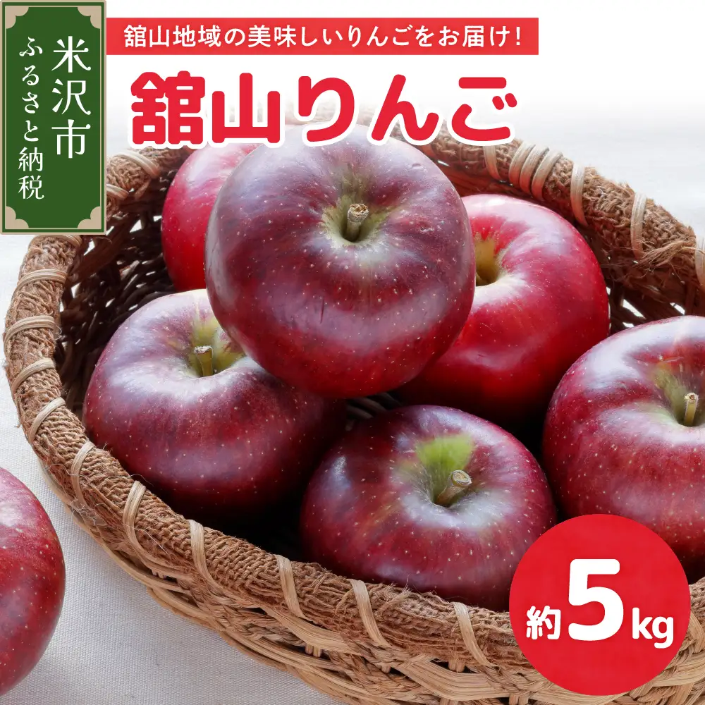 【先行予約】 令和8年産 舘山りんご 品種おまかせ 約5kg 16玉 ～ 20玉