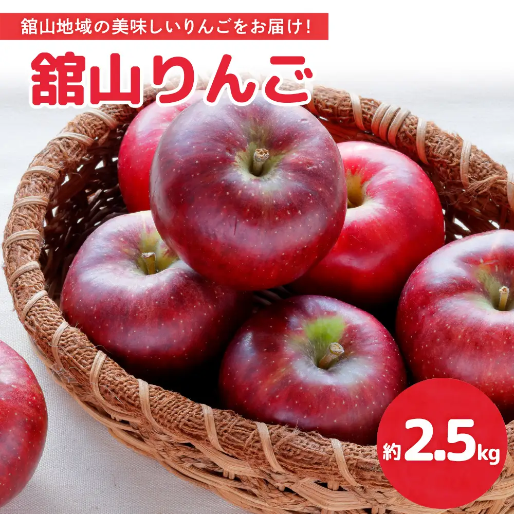 【先行予約】 令和8年産 舘山りんご 品種おまかせ 約2.5kg 9玉 ～ 11玉