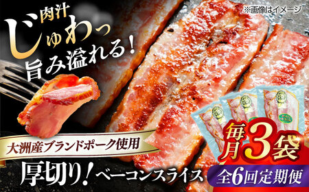 ベーコン【全6回定期便】スライス 120g×3個  ベーコン[AGAZ026]