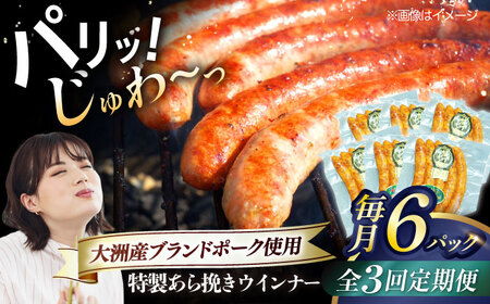 ウインナー【全3回定期便】特製 5本入り×6袋  ウインナー[AGAZ076]