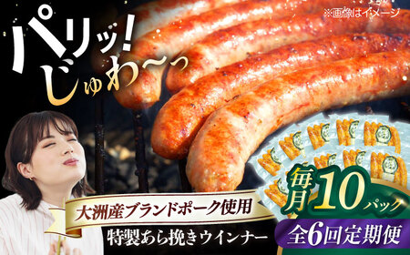 ウインナー【全6回定期便】特製 5本入り×10袋  ウインナー[AGAZ080]