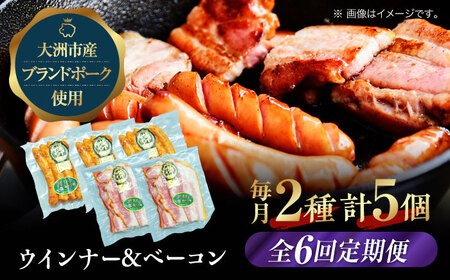 ベーコン【全6回定期便】ウィンナーセット（小） ベーコン[AGAZ083]
