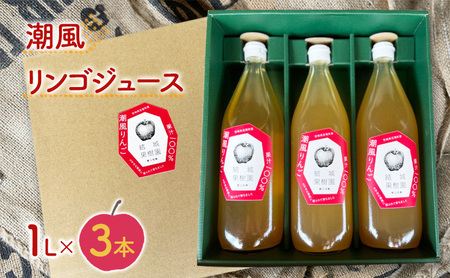 潮風りんごジュース 1L×3本