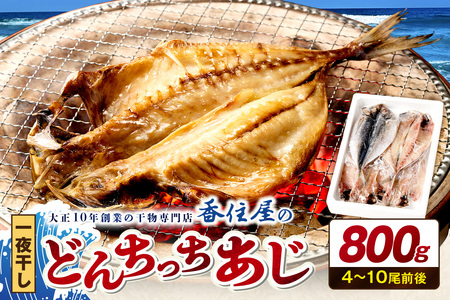 山陰浜田 創業大正10年香住屋のこだわり干物「どんちっちあじ一夜干し」魚介類 干物 おつまみ おかず あじ 一夜干し 【024_1992】