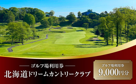 北海道 ドリームカントリークラブ ゴルフ場 利用券 9,000円分 T042-FT12 体験 チケット