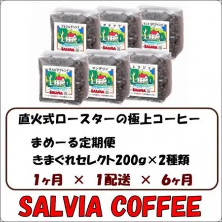 【毎月定期便】まめーる店主のきまぐれセレクト200g×2袋【豆】全6回【4053867】