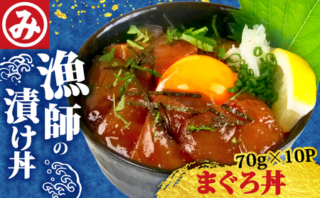 【明神水産のまぐろ丼】漁師の漬けまぐろ丼 10袋セット M-10 ［1635］