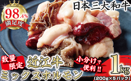数量限定 近江牛 ミックス ホルモン 1kg 【FO31W】 近江牛ホルモン 牛肉 小分け 焼肉 希少