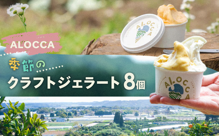 日時指定可能◎オーガニックタウン綾町から届く、季節のクラフトジェラート〈８個セット〉_0093-001