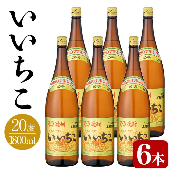 いいちこ ビン 20度(1800ml×6本)酒 お酒 焼酎 麦焼酎 アルコール 三和酒類【114002500】【一般社団法人　地域商社USA】
