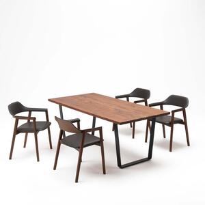 旭川家具 カンディハウス スレッドDソリッドテーブルS 180×90 & TEN D アームチェアー_03922