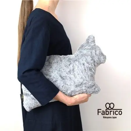 【Fabrico】グレー猫のクッション_雑貨・日用品 おもちゃ・ぬいぐるみ  _【1513789】