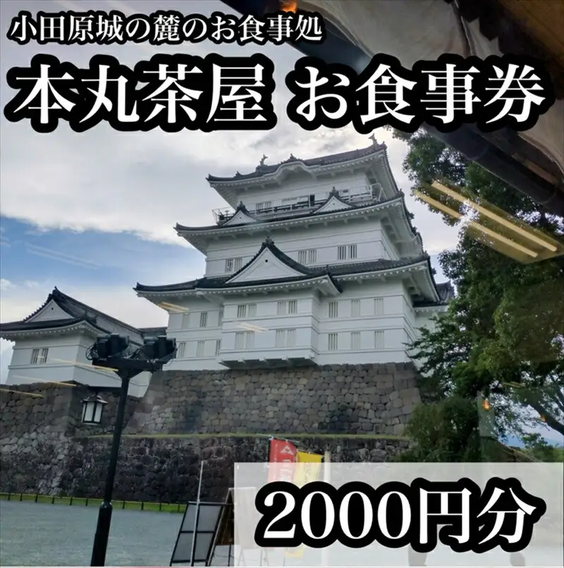 小田原城の麓のご飯屋さん　本丸茶屋御食事券 2000円分【 お食事券 神奈川県 小田原市 食事券】