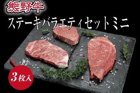 熊野牛 ステーキ懐石 3種盛り【MT19】【BR48-mtf407A】