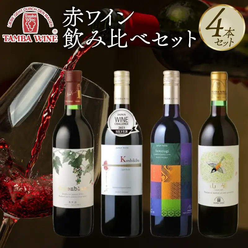 赤ワイン４本 セット ワイン 【 丹波ワイン 京都 京丹波 】