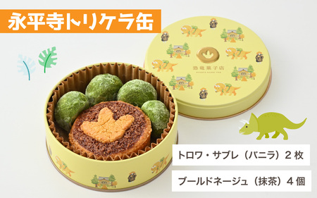 恐竜サブレ缶（小）【永平寺トリケラ缶】[A-135005_02] / クッキー クッキー