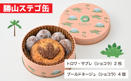 恐竜サブレ缶（小）【勝山ステゴ缶】[A-135005_04] / クッキー クッキー