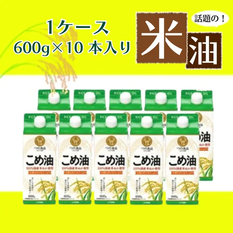 こめ油 話題のこめ油（国産） 紙パック 600g×10本【順次発送】【A247-frks140】