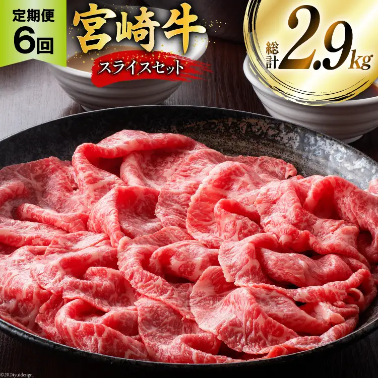 牛肉 定期便 宮崎牛スライスセット 6ヶ月定期便 [ミヤチク 宮崎県 美郷町 31au0107]
