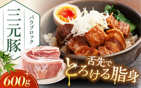 平田牧場 バラ ブロック 600g  焼肉 バラ 豚肉 冷凍 家族 [AJAP072]