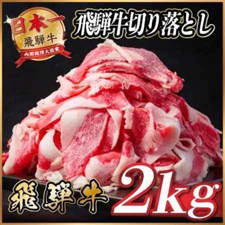 飛騨牛　切り落とし　約2kg(約500g×4パック)【冷蔵便】A4～A5等級 黒毛和牛 小分け_肉  牛肉 _【配送不可地域：離島】【1531516】
