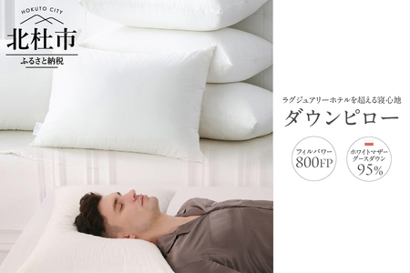 800FPダウンピロー（ポーランド産ホワイトマザーグースダウン使用） [h298]