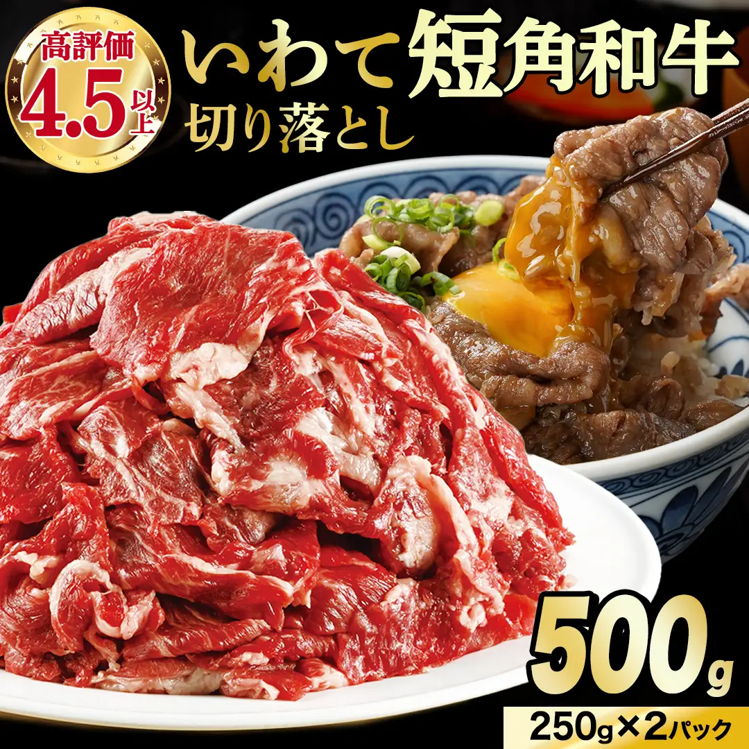 いわて短角和牛 牛肉切り落とし 500g / 牛肉切り落とし (AB114) 【数量限定】